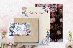 Bouquets flowers set PNG watercolor Product Image 4