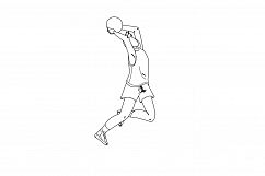 Volleyball Player Jump And Throwing Ball Vector Product Image 1