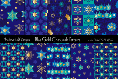 Blue Gold Hanukkah Patterns Product Image 1