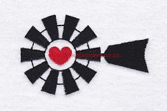 Red Heart Top Windmill Machine Embroidery File Product Image 6