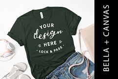 Forest Bella Canvas 3001 T Shirt Mockup Product Image 1