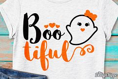 Bootiful SVG, Boo tiful SVG, Halloween SVG, Boo SVG, Bow SVG Product Image 2