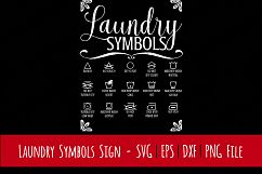 Laundry Room Symbols Sign | SVG Cut File | PNG Printable Product Image 1