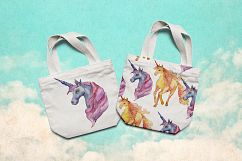 Cute unicorn horse PNG watercolor collection set Product Image 6