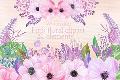 Watercolor wedding flowers clipart Product Image 1