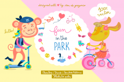 Fun in the Park. Cute animals Product Image 1