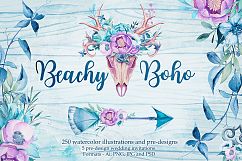 Beachy Boho watercolor Product Image 1