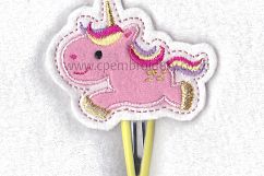 Baby Unicorn Jumping No1 Feltie In The Hoop ITH Grouped Product Image 2