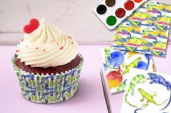 Exotic iguana in a watercolor PNG set Product Image 4