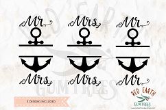 Mr &amp; Mrs, mr &amp; mr, mrs &amp; mrs split monogram SVG,DXF,PNG,EPS Product Image 1