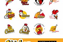 Set Chicken Logo Emblem Product Image 1
