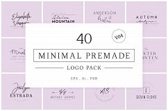 Minimal Premade Logo Bundle V04 Product Image 1