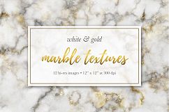 Marble Textures - White &amp; Gold Product Image 9