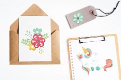 Floral unicorn graphics and illustrations Product Image 4