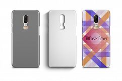 One Plus 6 3d Case Design Mock-up Back View Product Image 3