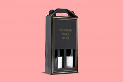 Carton Wine Bag Packaging Mockup Product Image 1