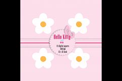14 Kid Birthday Party Hello Kitty Digital Papers Product Image 2