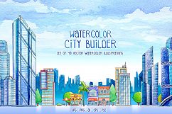 City Builder. Watercolor. Product Image 1