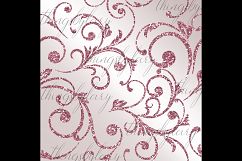 42 Rose Gold Glitter Seamless Damask Ornament Overlays PNG Product Image 4