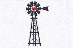 Windmill Red Heart Middle Center Machine Embroidery File Product Image 4