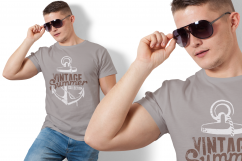 Crew Neck T-shirt Mock-up Male Version Product Image 6