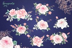 Delicate Roses Watercolor Clip Art Product Image 3