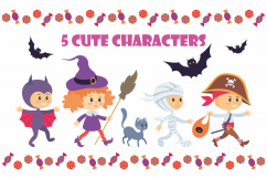 Trick or treat. Children in Halloween costumes. Product Image 2