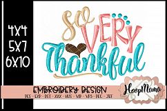 So Very Thankful - Thanksgiving Embroi Product Image 1