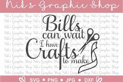 Craft Svg, Crafts Svg, Bills can wait, Crafts to make svg Product Image 2