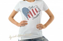 Faith Family Freedom American Patriotic USA Cut File LL043F Product Image 2