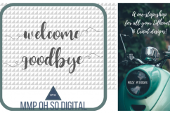 Welcome SVG, Goodbye SVG, Front Door, Back Door, Text Vector, Cut file, for silhouette, for cricut Product Image 1