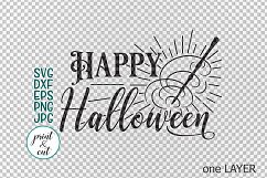 Happy Halloween magic wand file to cut print vector digital Product Image 2