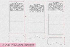 Tri Fold Lace pocket envelope Wedding Invitation laser cut Product Image 2
