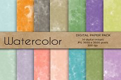 Watercolor Digital Paper, Watercolor Background Product Image 1