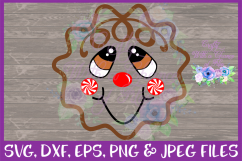 Christmas Gingerbread Man Face SVG for Cricut &amp; Silhouette Product Image 5