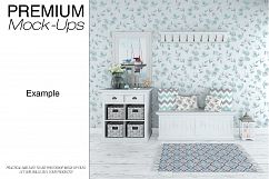 Coastal Style Entrance Hall with Throw Pillows Mockup Set Product Image 8