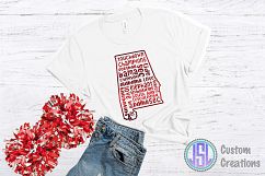 Alabama State with Words Set of 3 Bundle | SVG DXF EPS PNG Product Image 2