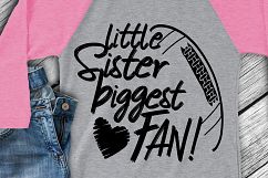 Biggest Fan SVG - Football Big Little Sister Brother Mom Dad Product Image 3