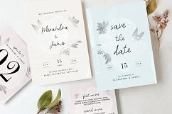 Watercolor Sprigs Wedding Invitation Suite Product Image 3