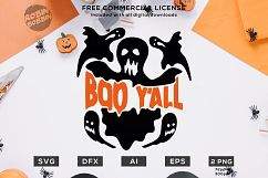 Boo Y'All Halloween Design SVG DXF EPS AI Product Image 1