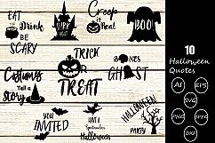 Halloween quotes svg cutting files | fall quotes svg cutting Product Image 1