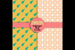 10 Seamless Tropical Color Digital Papers, Polka Dot, Heart Product Image 4
