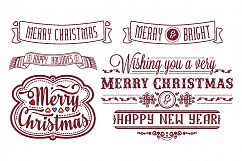 Christmas decorations. Bundle. Xmas characters &amp; decorative elements. Clipart &amp; Lettering. EPS, AI, JPEG, PNG. Product Image 13