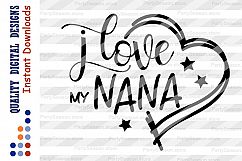 I love my nana Svg Nana shirt Svg files sayings Blessed nana Product Image 2