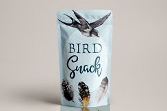 Birds And Feathers Hand Painted Watercolor Clip Art Set Product Image 4
