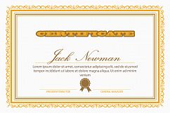 golden certificate ornamental style vector Product Image 1