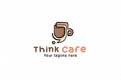 Think Cafe - Creative Coffee Shop Stock Logo Template Product Image 1