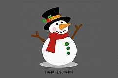 Snowman svg, Christmas snowman svg, let it snow snow Product Image 1