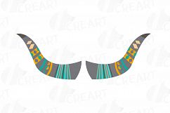 Tribal clip art collection, BOHO clip art, Bohemian dreamcatcher, feathers, arrows, tipi, bull skull. Svg, eps, dxf, png AI vector files Product Image 12