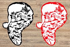 Santa Claus beard SVG Christmas tackle santa 1055s Product Image 3